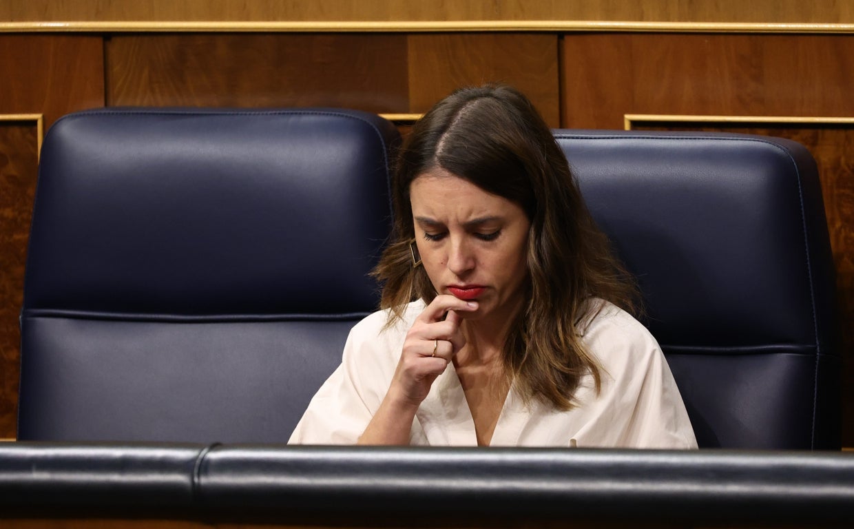 La ministra de Igualdad, Irene Montero, este miércoles en el Congreso