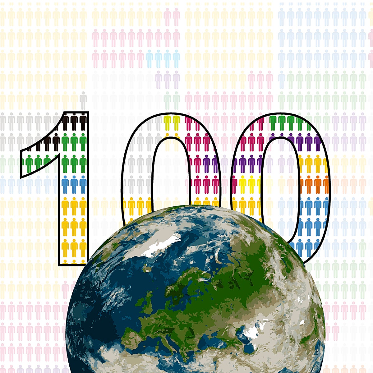 Así serían los habitantes de un planeta de 100 personas