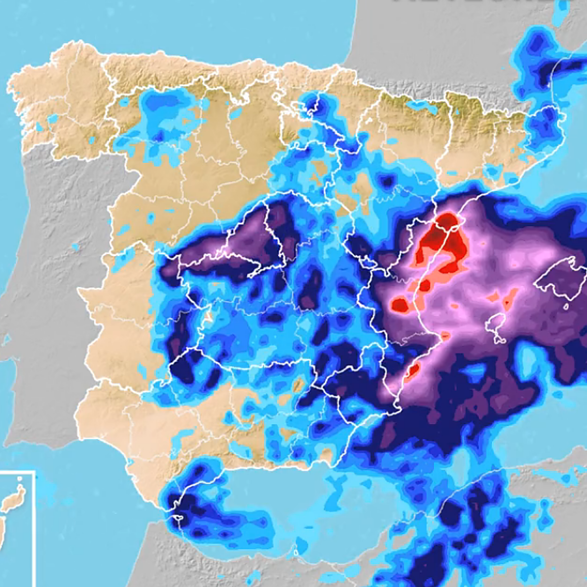 La Aemet avisa de «peligro importante» por la nueva DANA: lluvias torrenciales y varias comunidades en alerta