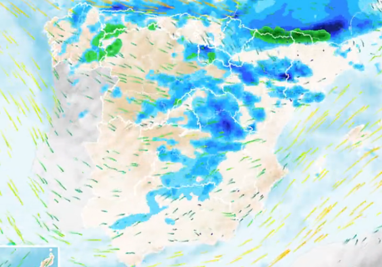 El aviso de la Aemet sobre la borrasca Denise: alerta en 37 provincias por lluvia, viento y nevadas