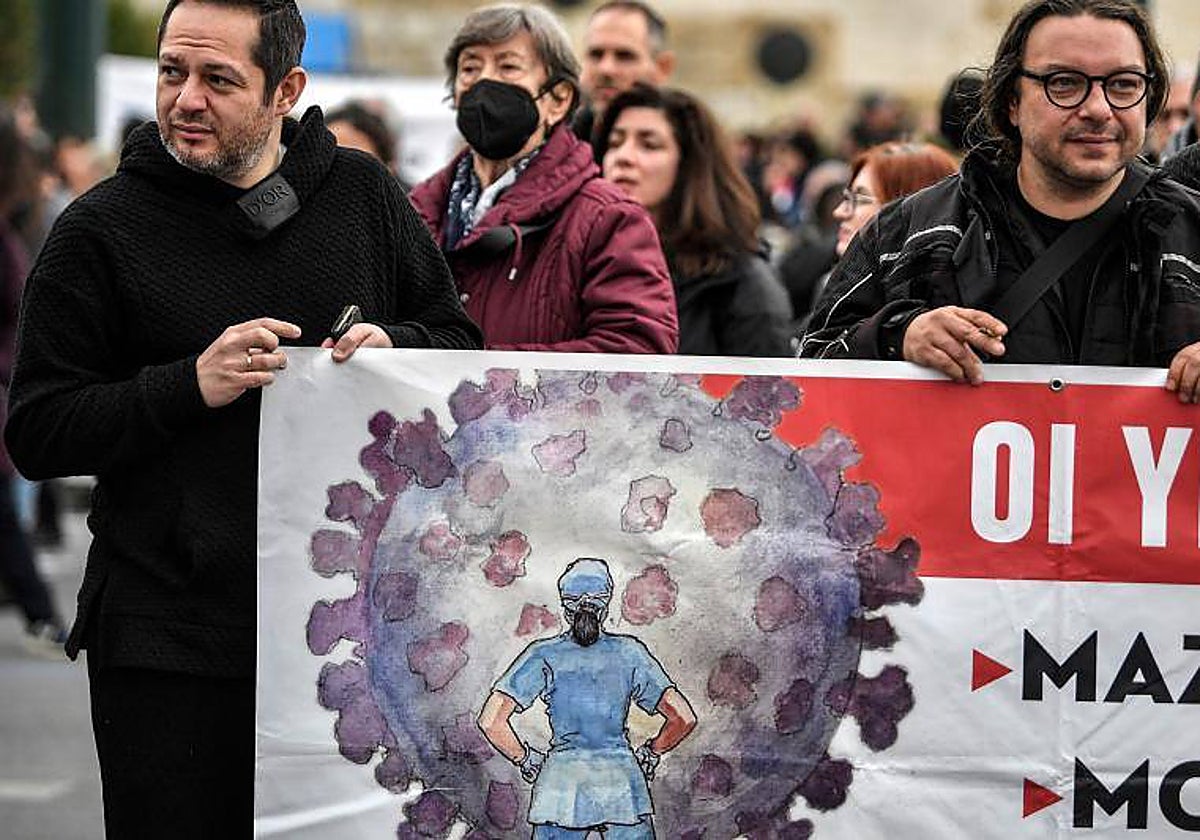 Manifestación por la sanidad pública en Grecia