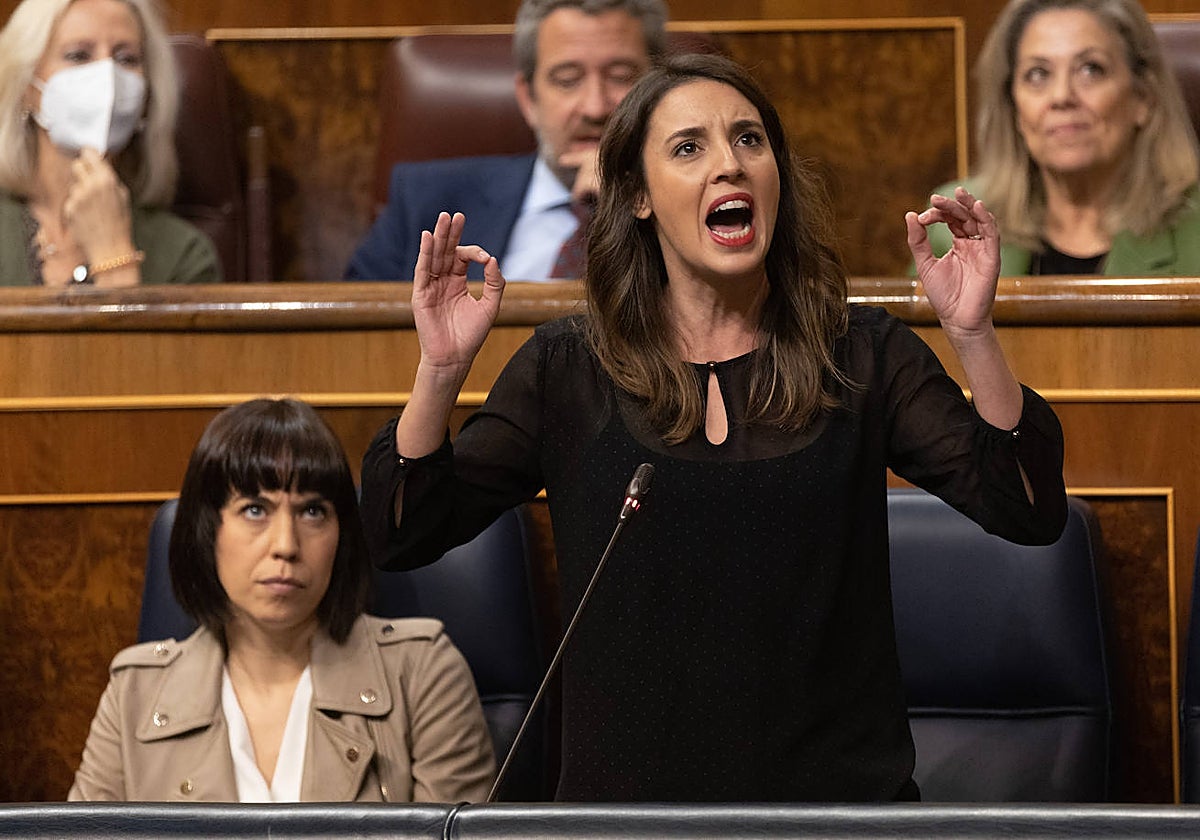La ministra de Igualdad, Irene Montero, en el Congreso
