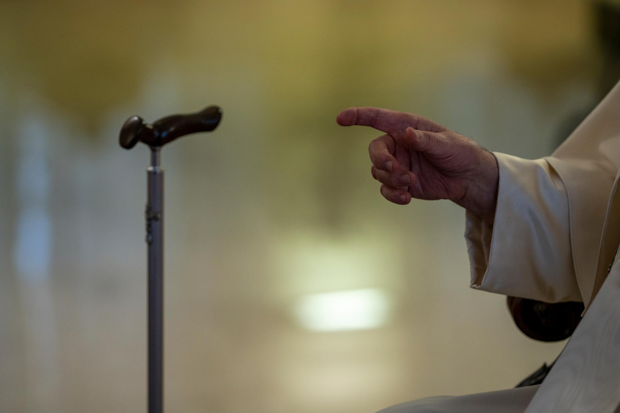 Un momento de la entrevista con el Papa Francisco