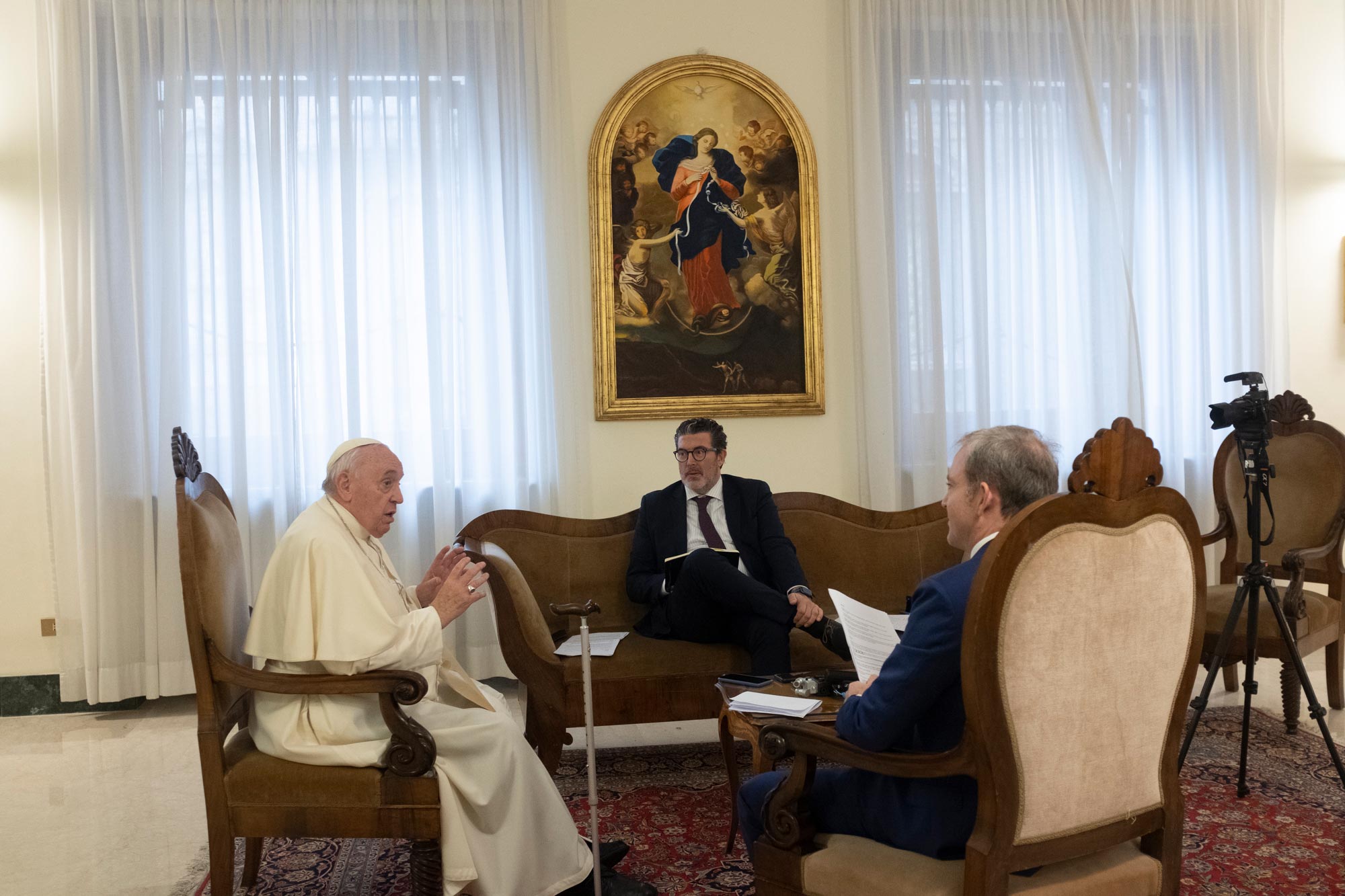 Una entrevista que duró casi dos horas