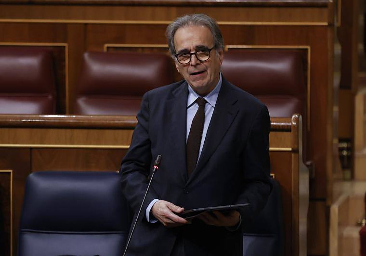 El ministro de Universidades, Joan Subirats, este miércoles en el Pleno del Congreso