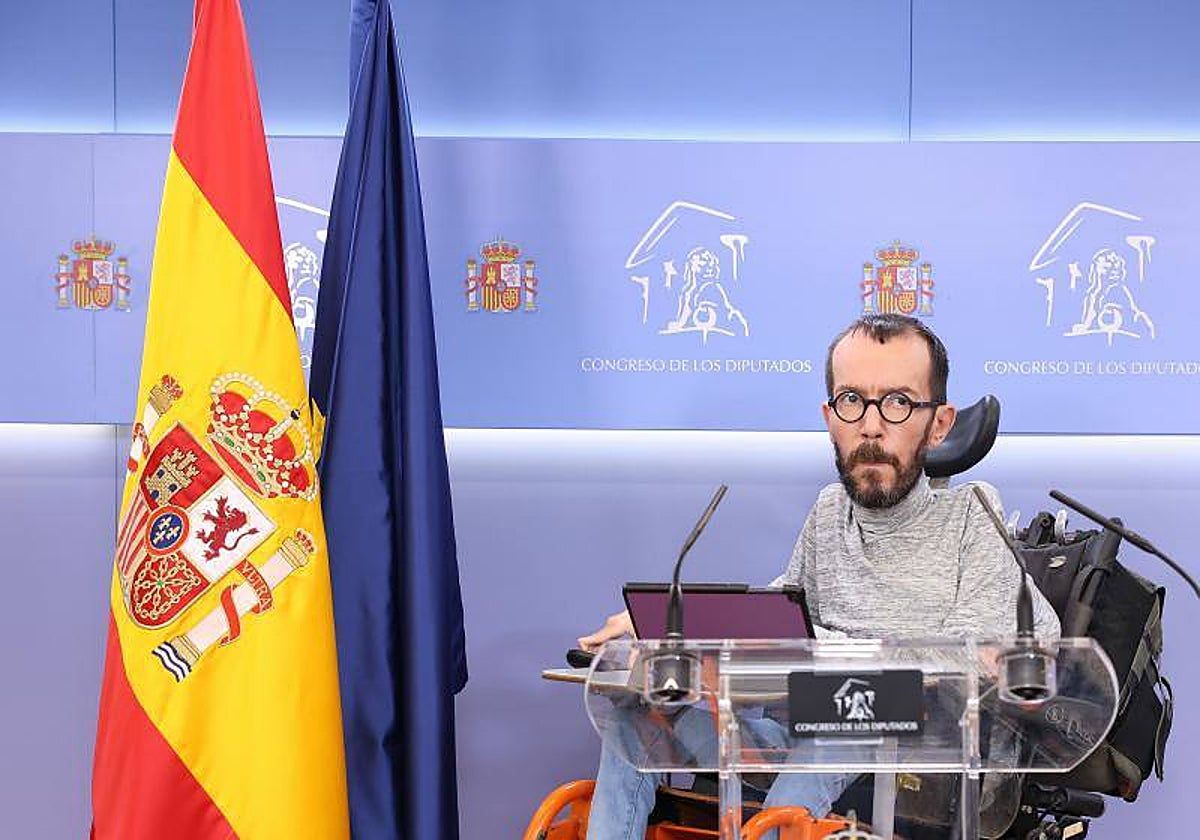 Echenique, en una rueda de prensa el pasado lunes