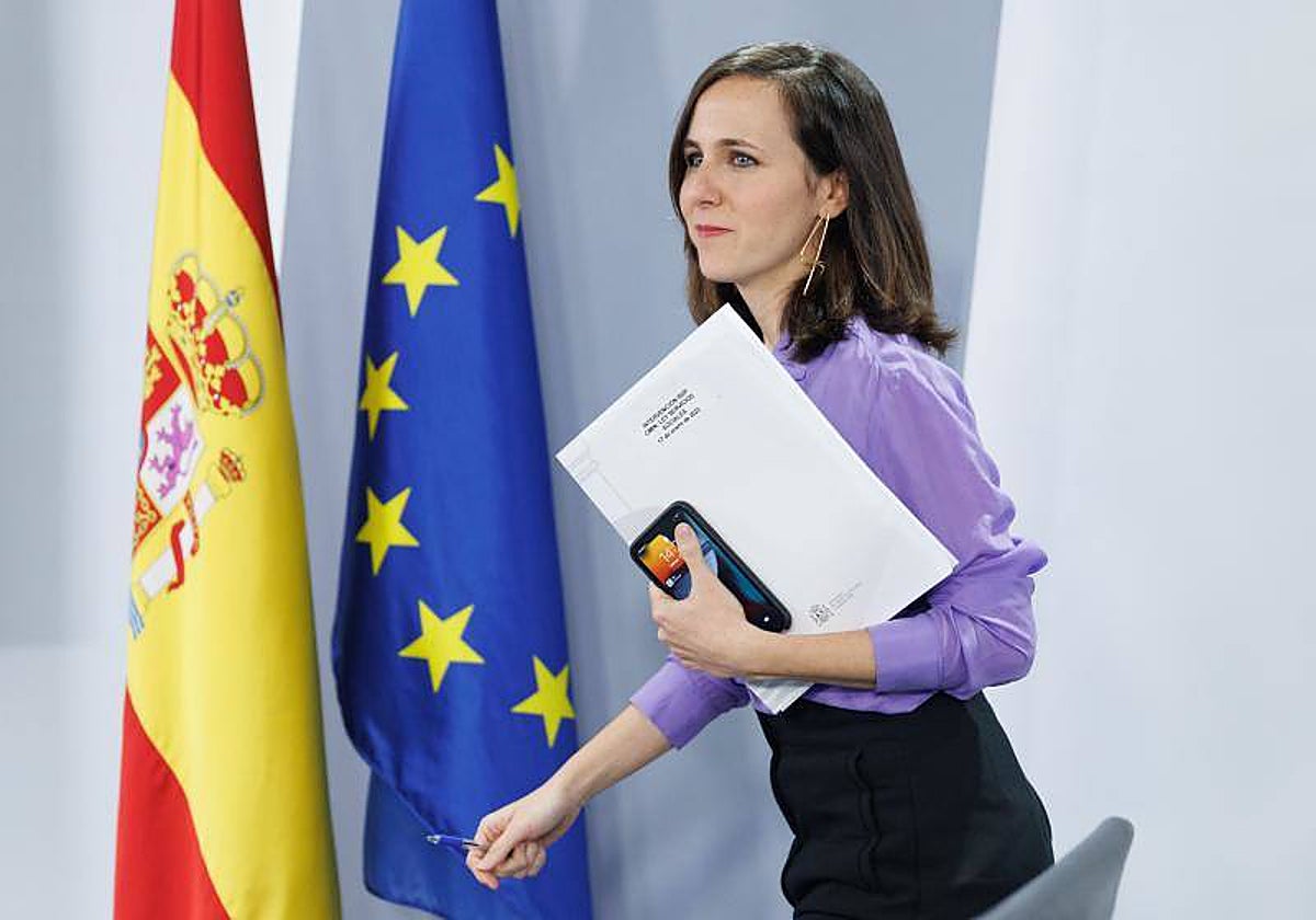 La ministra Belarra el pasado martes tras su comparecencia después del consejo de Ministros