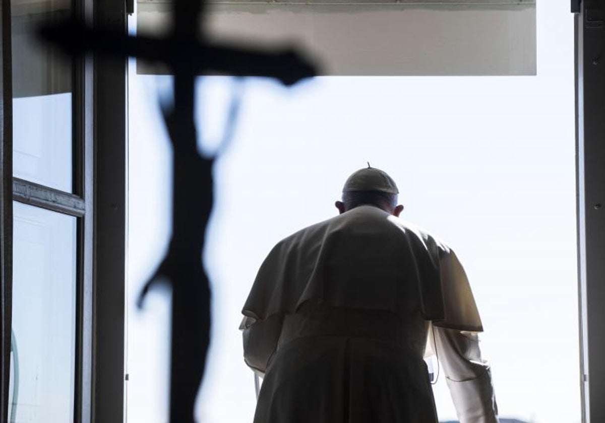 El Papa Francisco, el domingo, durante el rezo del Ángelus
