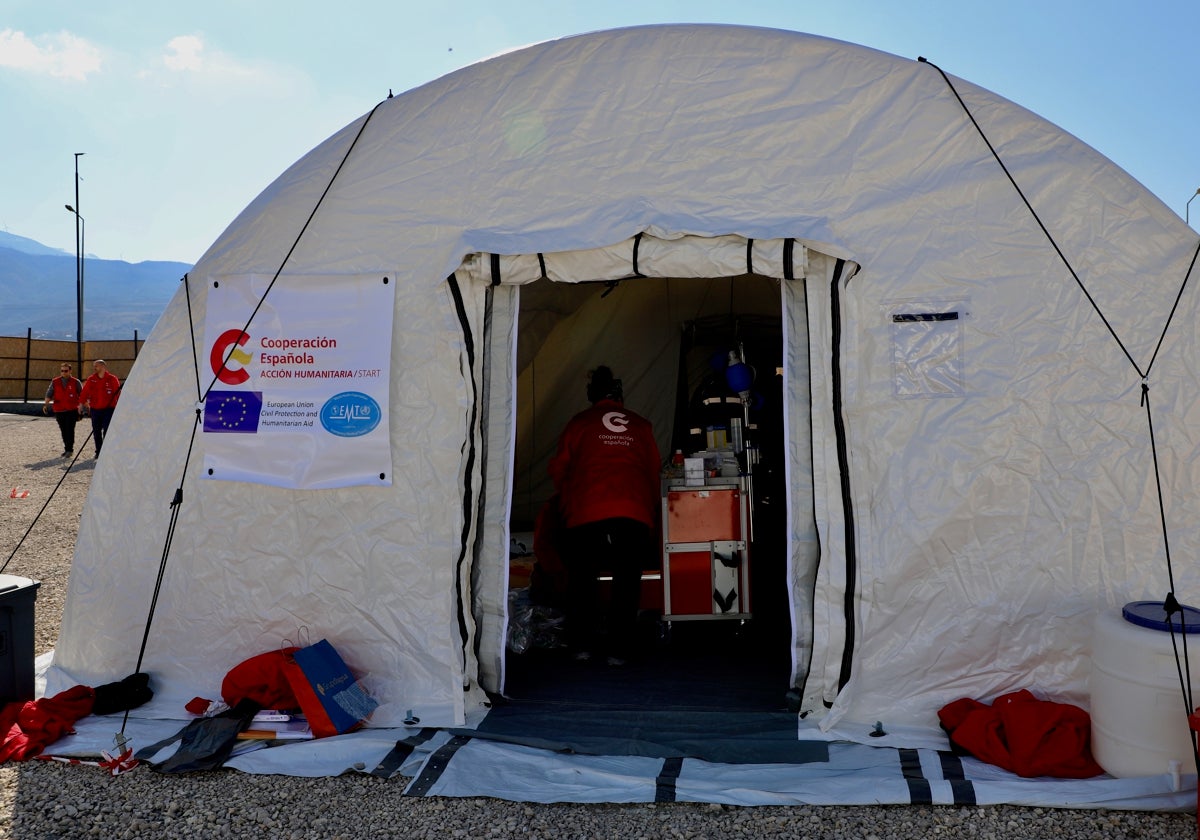 El hospital de campaña de la AECID en Iskenderun se ha montado en solo una semana desde que el terremoto sacudió a Turquía y Siria