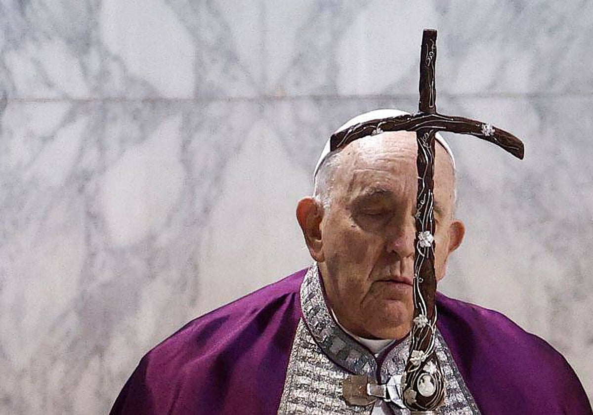 El Papa Francisco en un momento de la celebración del pasado miércoles de ceniza