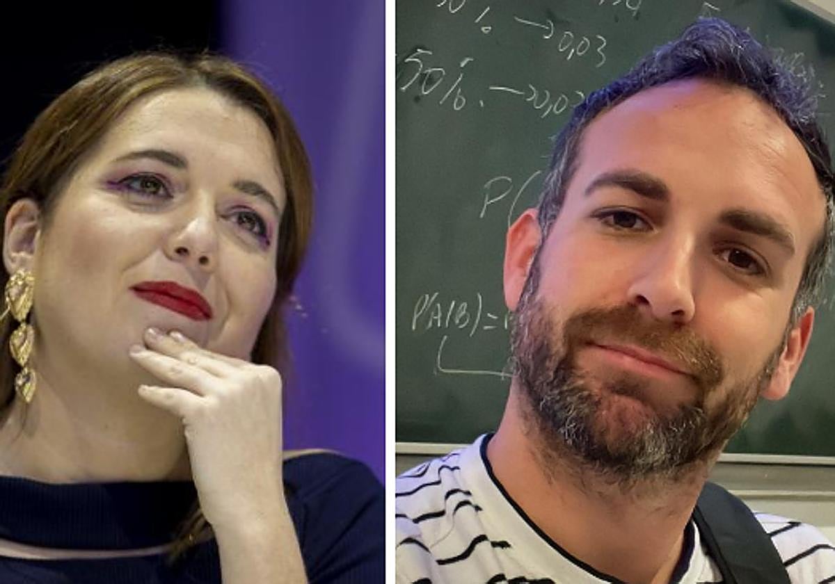 Ángela Rodríguez 'Pam' y el matemático Santiago García Cremades