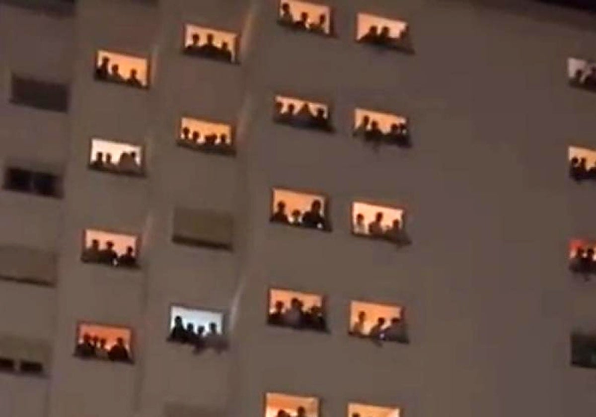 Captura del vídeo viral de los alumnos del Elías Ahuja