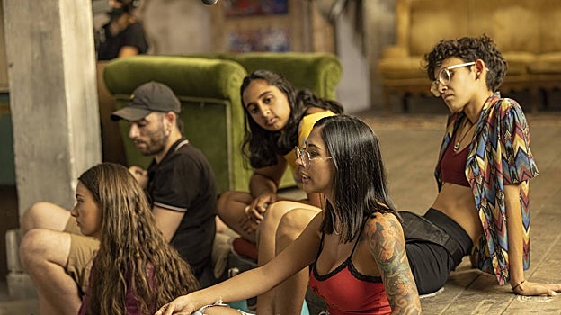 Algunos de los jóvenes que participaron en la entrevista con el Papa