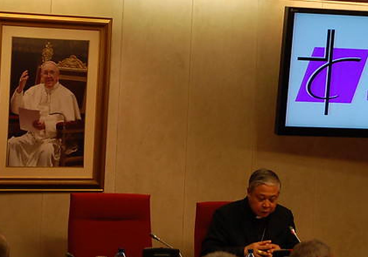 El nuncio, Bernardito Auza, en un momento de su intervención