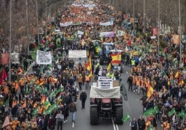 La revuelta agraria de SOS Rural llega a Madrid: «Las ayudas por la sequía son humo para desmovilizarnos»