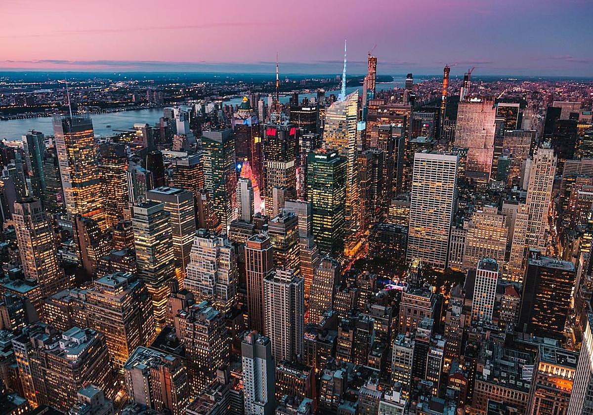 Vista aérea de la ciudad de Nueva York