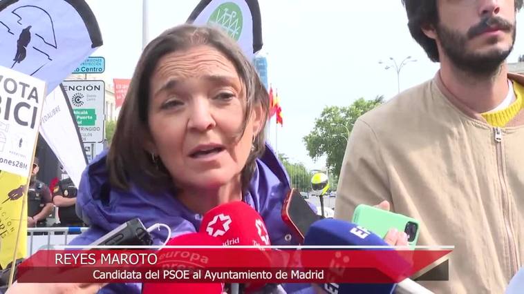 Ciclistas exigen en Madrid carriles bici y caminos arropados por PSOE y Más Madrid