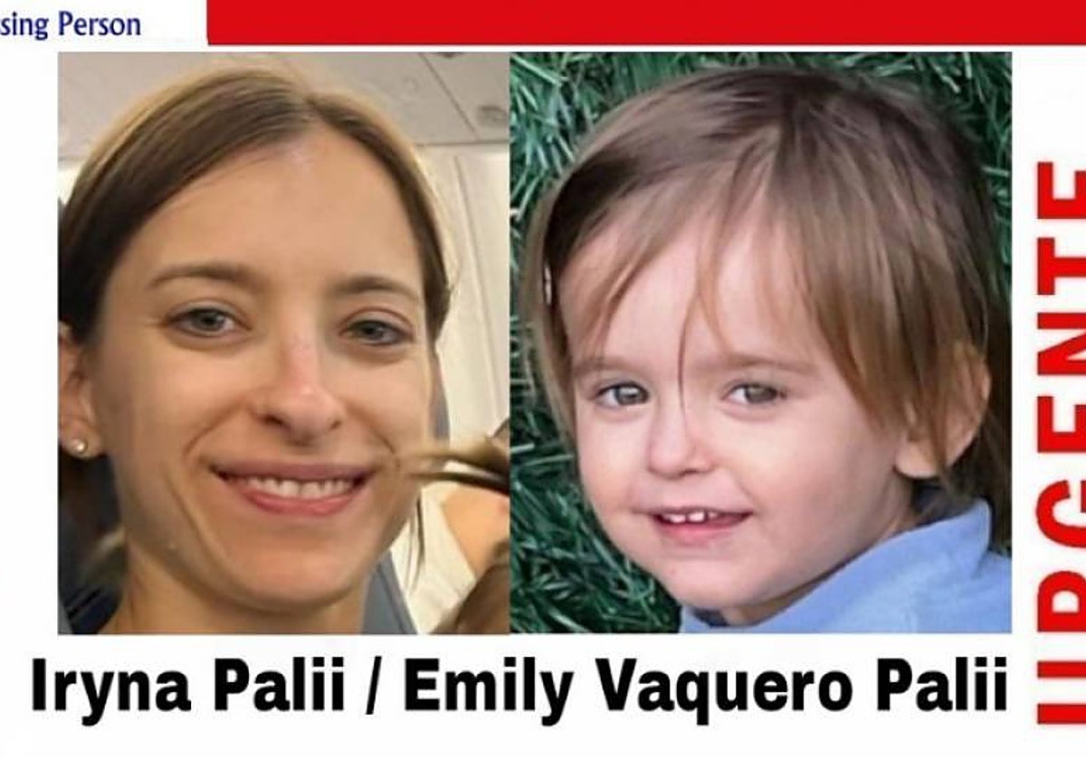 Imagen de la madre y la niña desaparecida