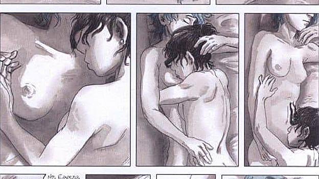 Viñetas del libro titulado 'El azul es un color cálido'