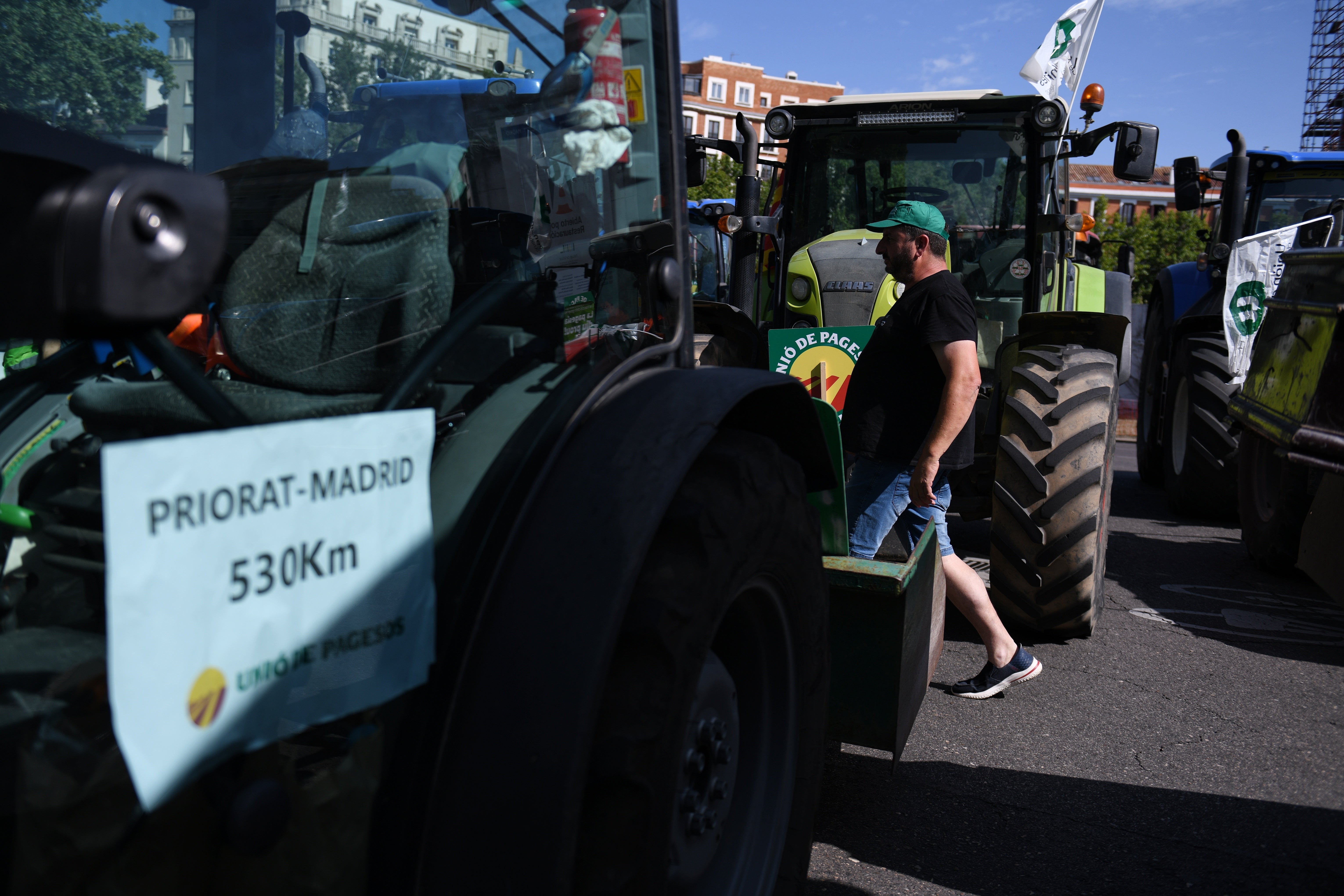 La manifestación de los agricultores en la tractorada