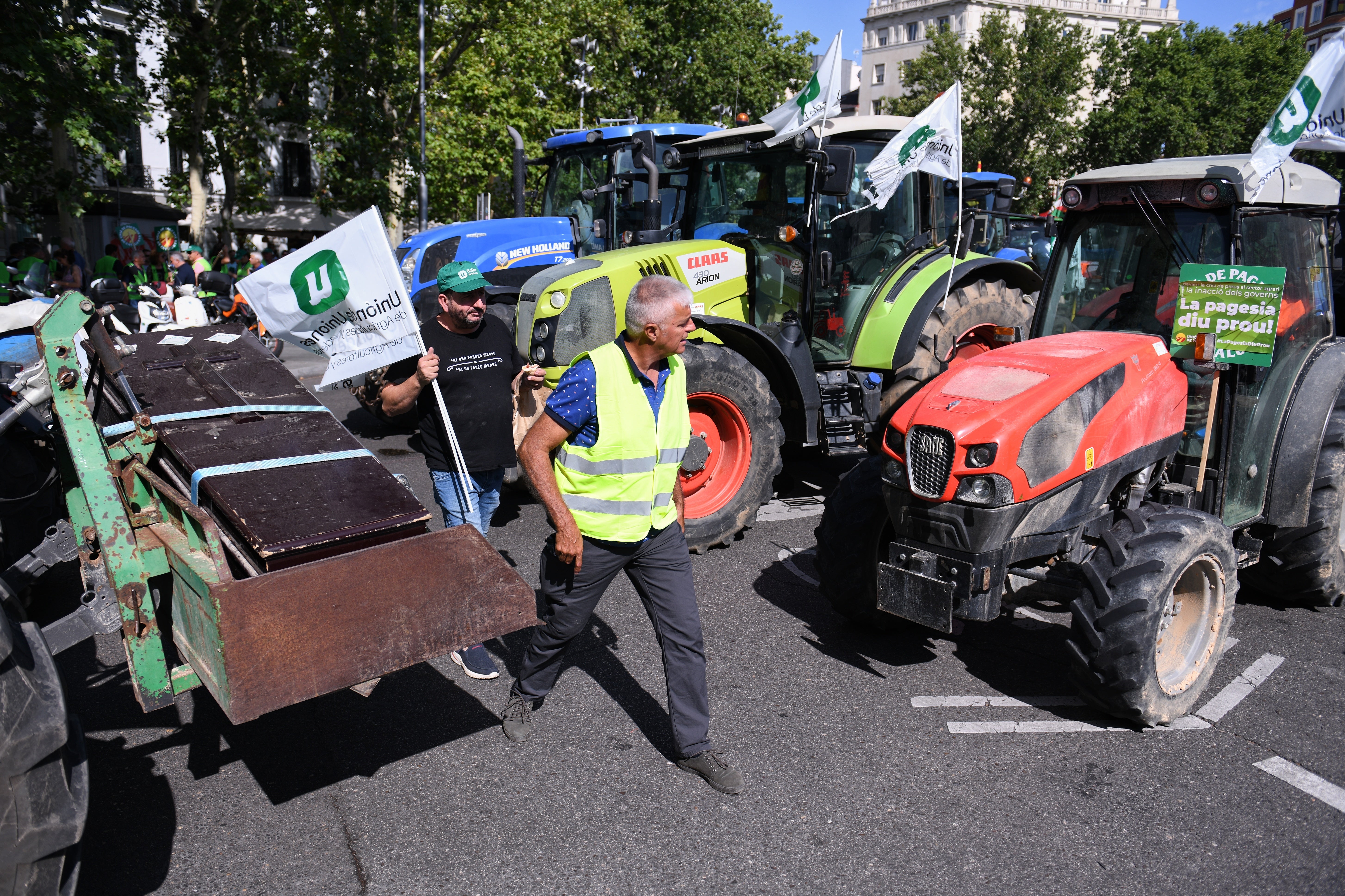 La manifestación de los agricultores en la tractorada