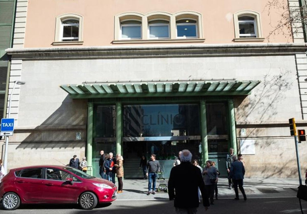 Imagen de la fachada principal del Hospital Clínic de Barcelona