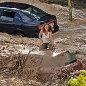 Una tormenta de agua y granizo deja el sur de Zaragoza sumido en el caos