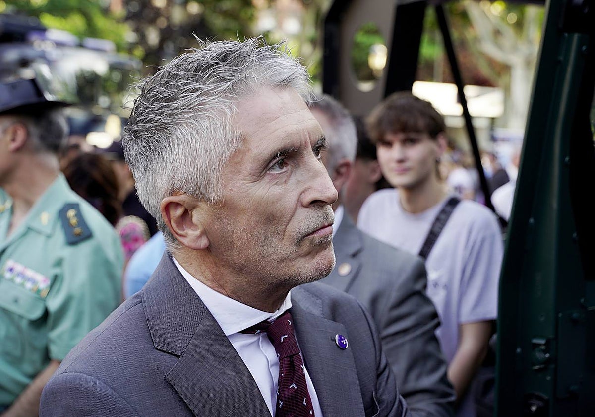 El ministro del Interior, Fernando Grande-Marlaska, durante un acto público el pasado miércoles
