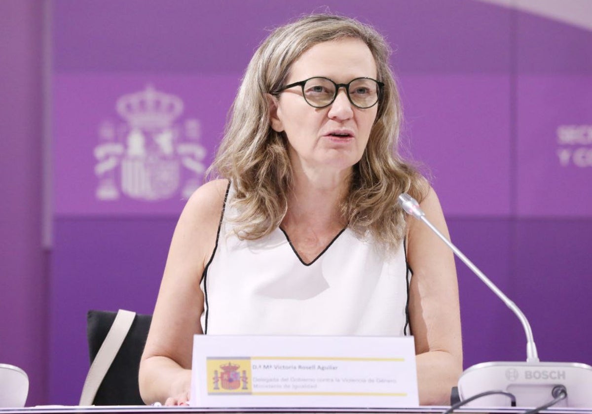 La delegada del Gobierno contra la Violencia de Género, Vicky Rosell, ayer en el comité de crisis