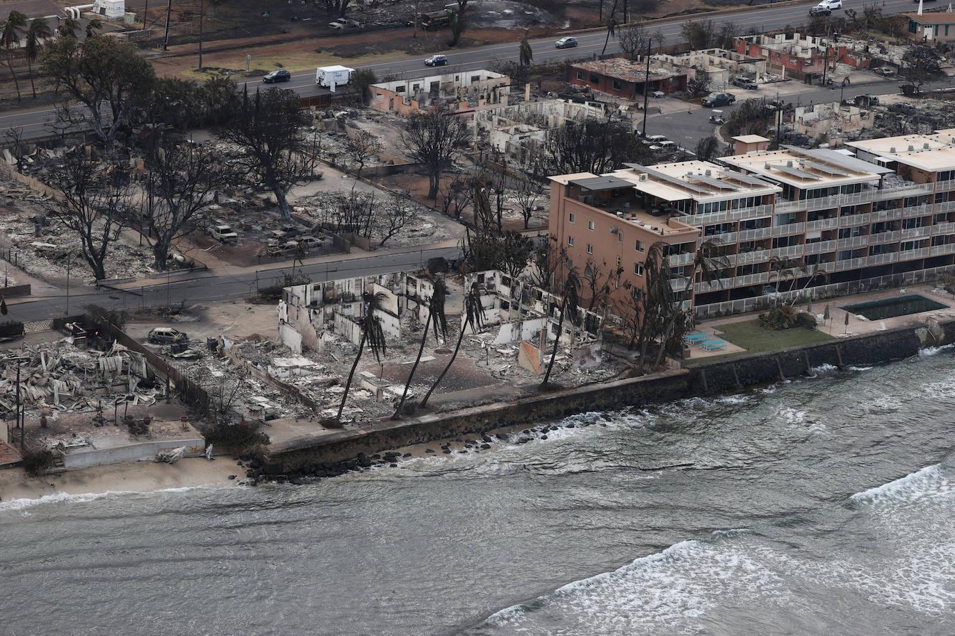La ciudad de Lahaina, arrasada por los incendios que han costado al menos 53 vidas