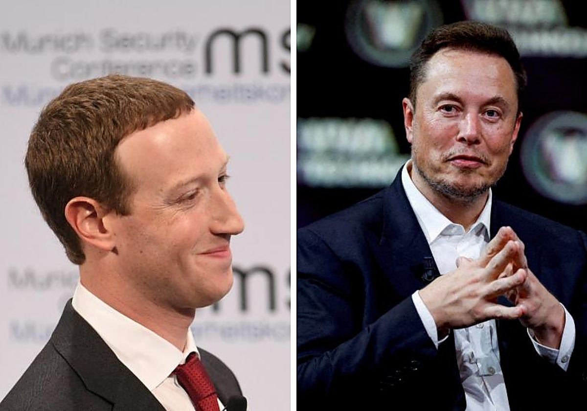 Mark Zuckerberg y Elon Musk en imágenes de archivo