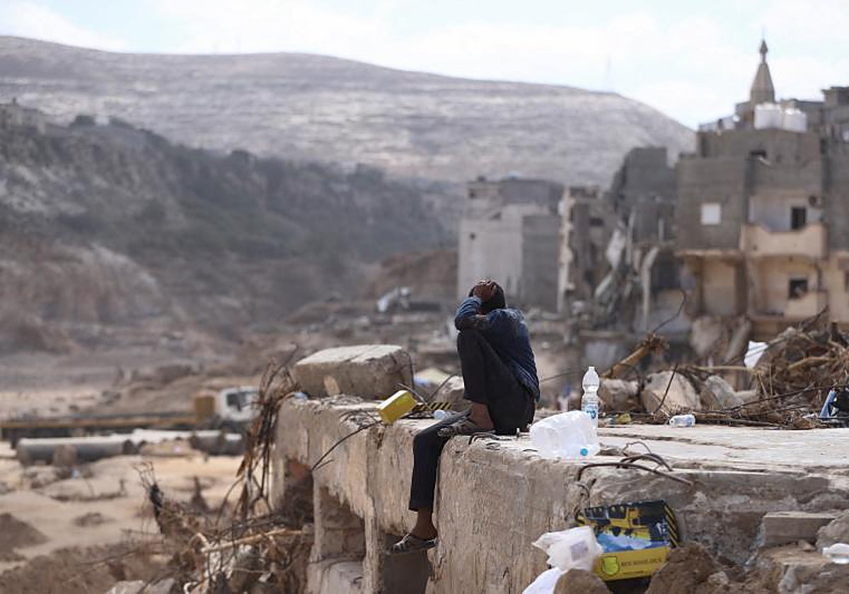 Destrucción en Derna, Libia, tras las inundaciones