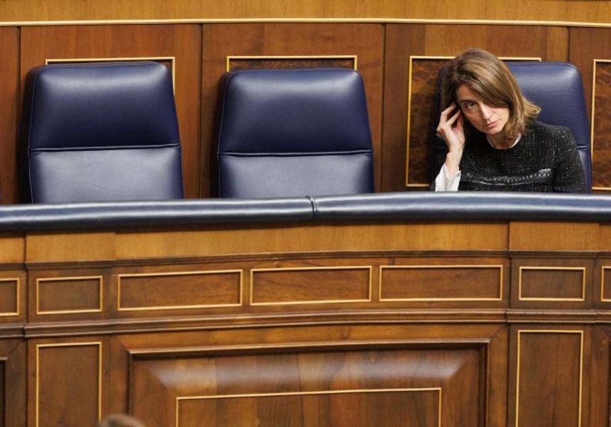 La ministra de Justicia en funciones, Pilar Llop, en el Congreso
