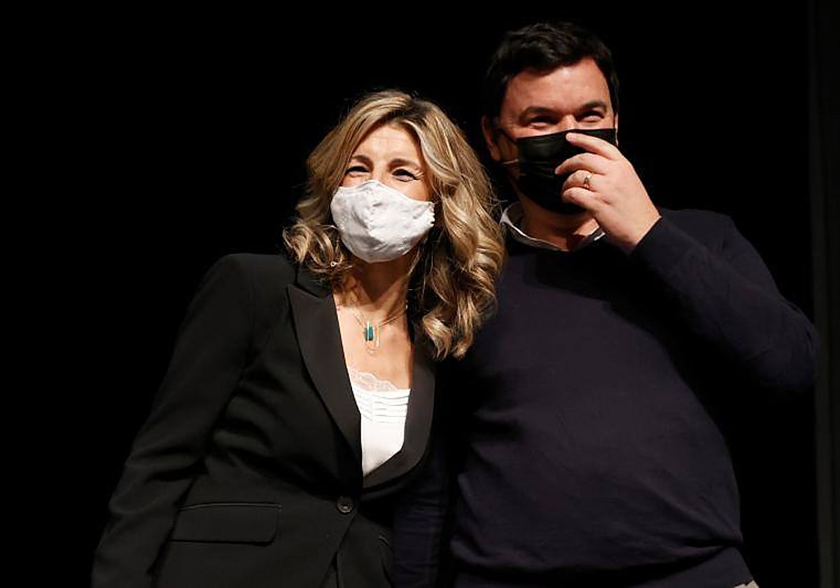 La vicepresidenta Yolanda Díaz y el economista Thomas Piketty en una imagen de archivo