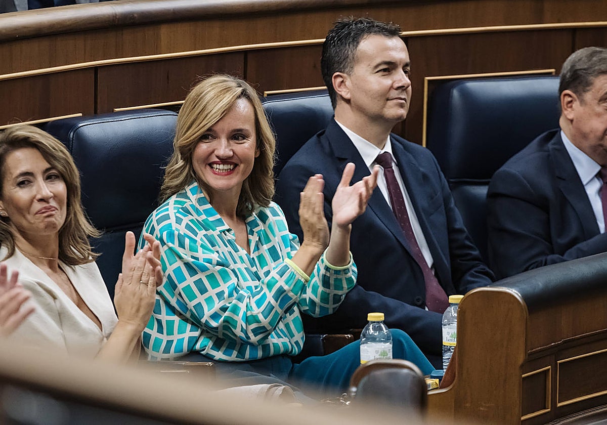 La ministra de Educación, Pilar Alegría, en el Congreso de los Diputados