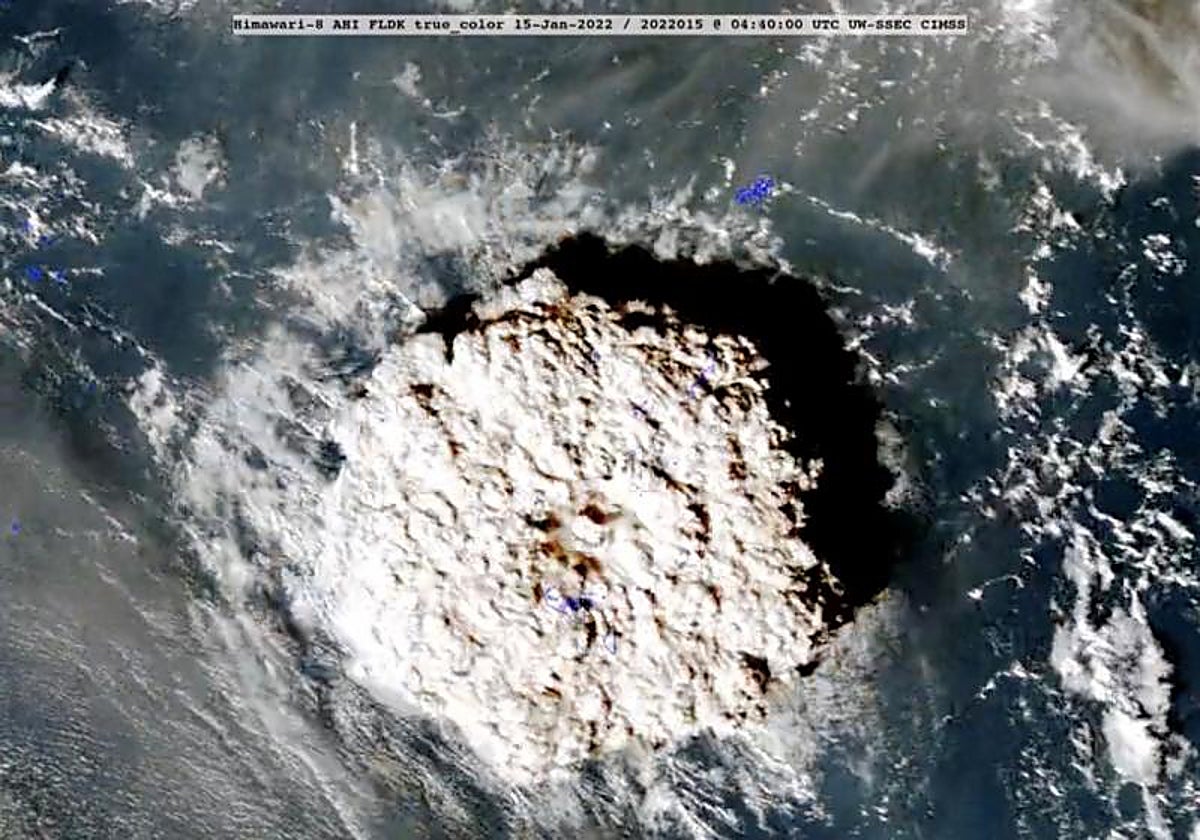 Erupción del Hunga Tonga, en enero de 2022