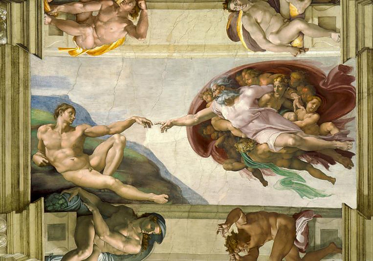 «La creación de Adán» de Miguel Ángel Buonarotti
