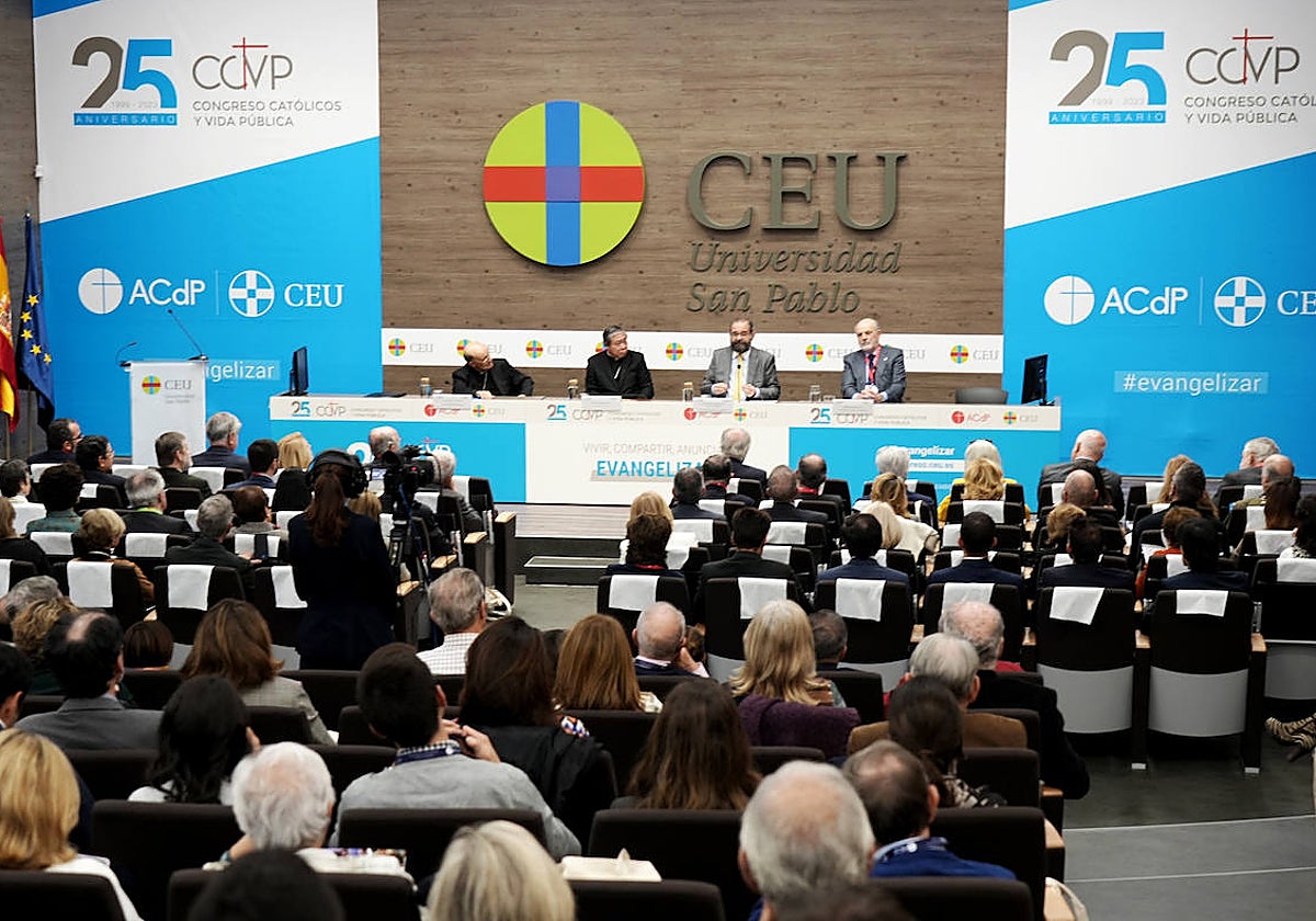 Un momento de la inauguración de la 25 edición del Congreso Católicos y Vida Pública