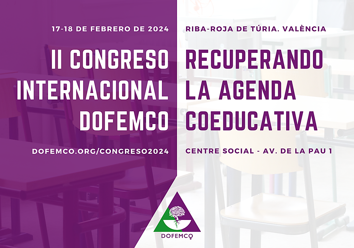 Cartel del II Congreso de DoFemCo, que contó con la participación de especialistas como Amparo Tomé y Silvia Carrasco, entre otras