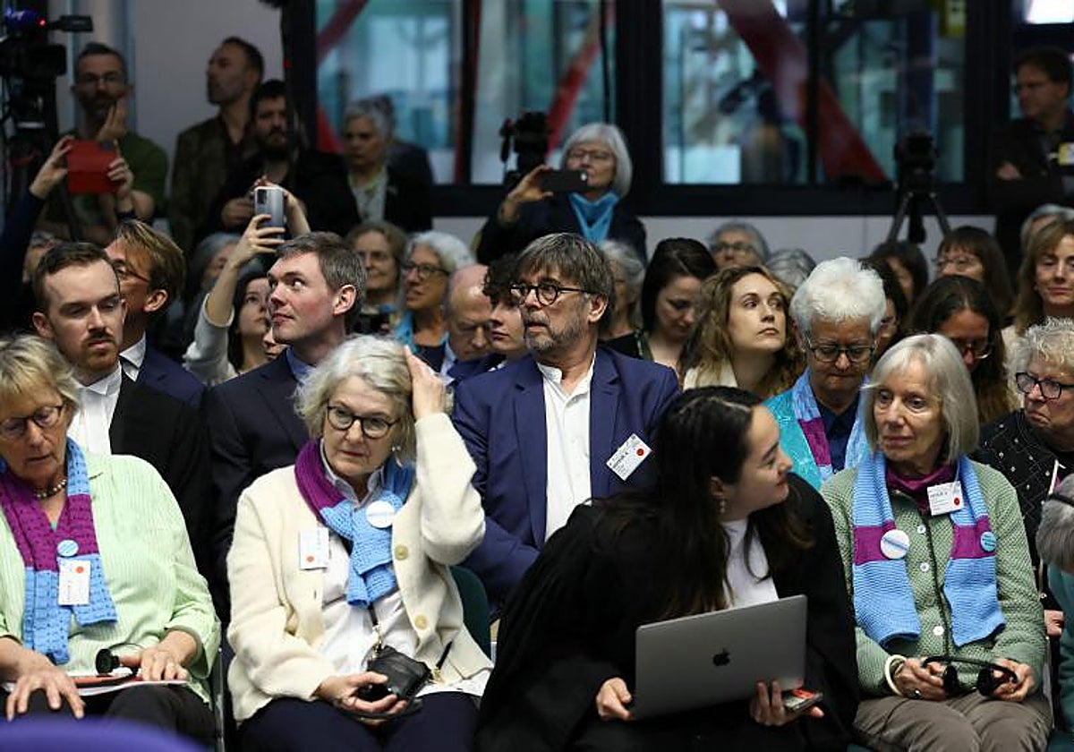 Las 'abuelas' suizas del clima, en Estrasburgo