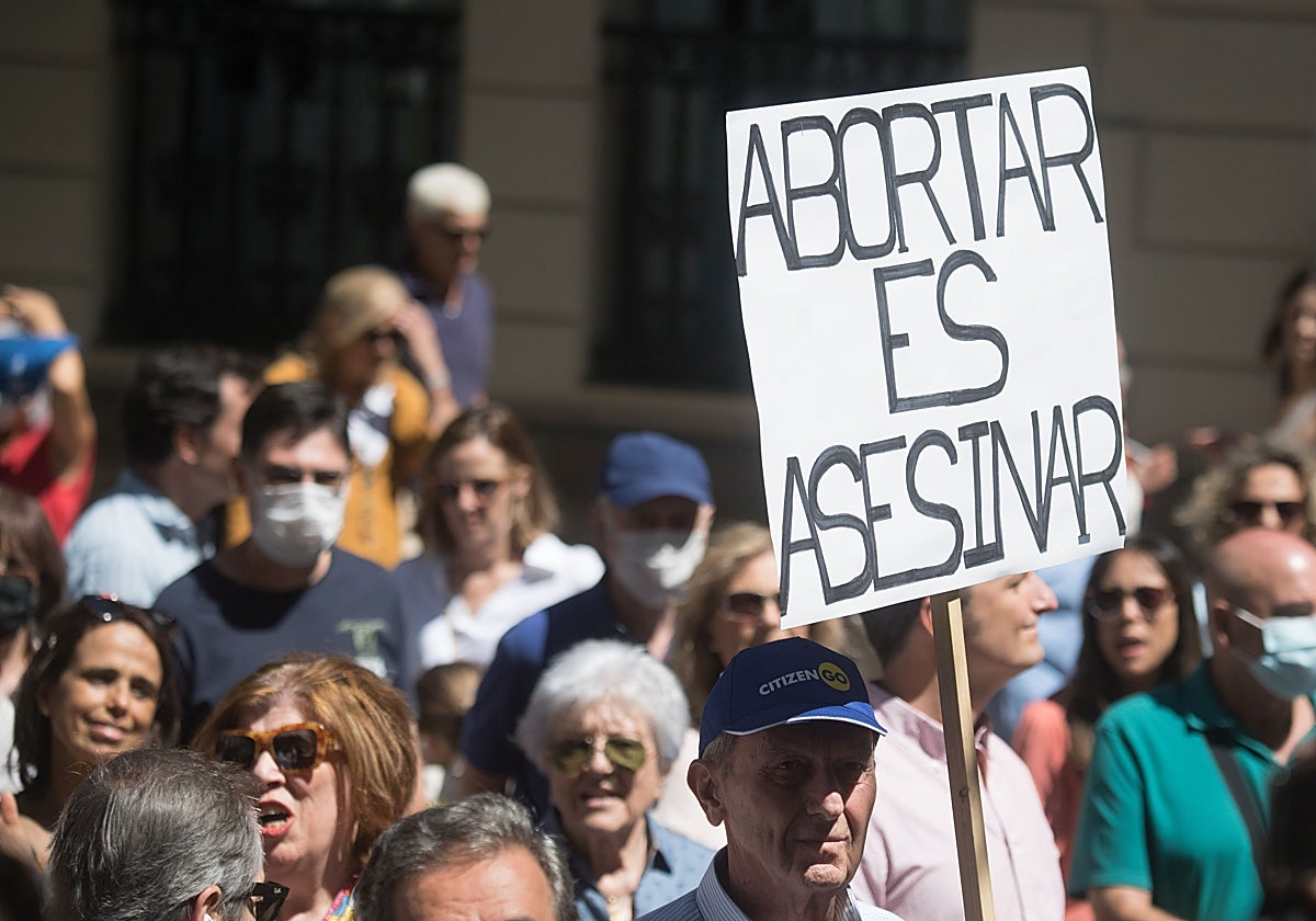 Manifestación provida y contra el aborto en Madrid, en una imagen de archivo