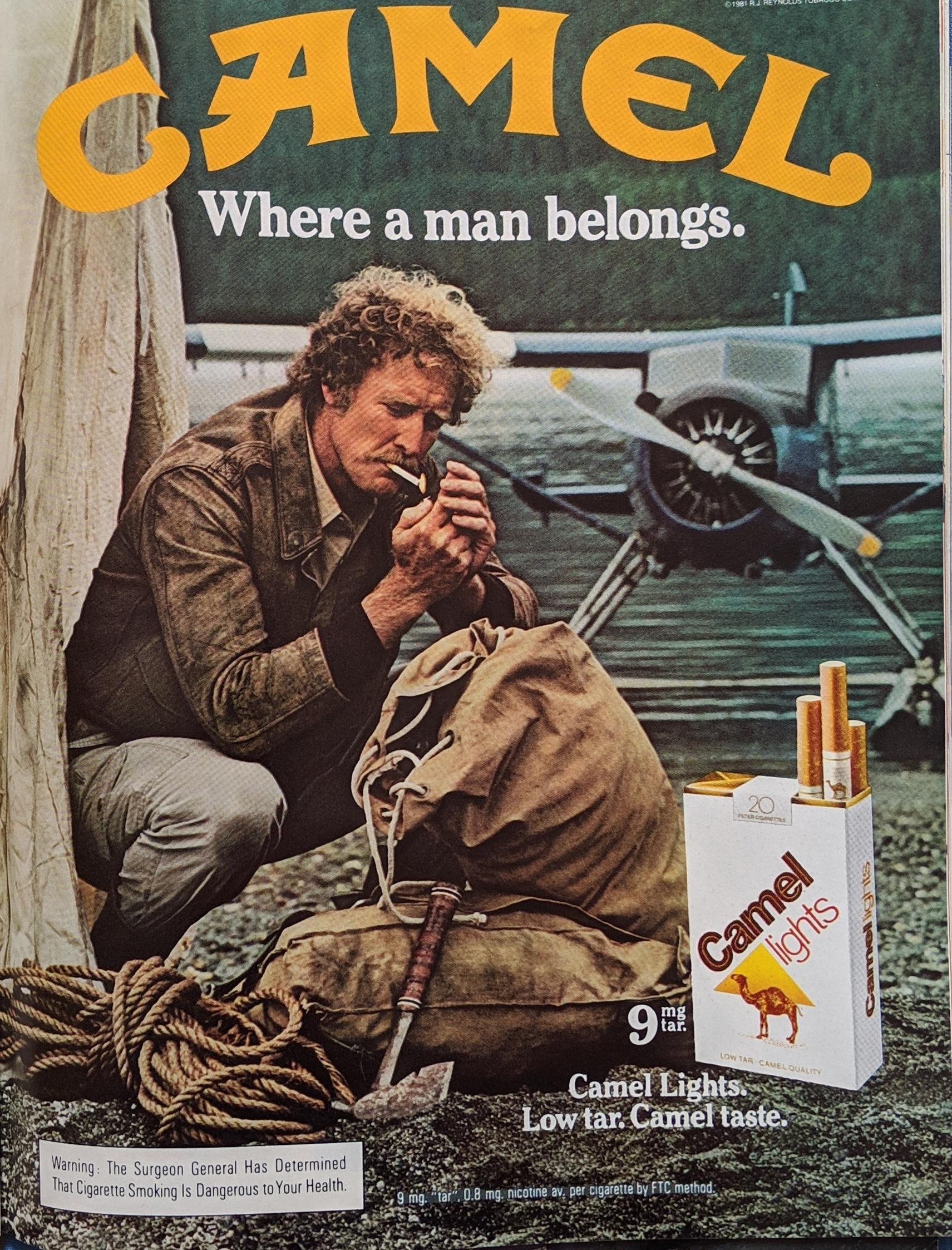 Camel y su eslogan 'where a man belongs' 