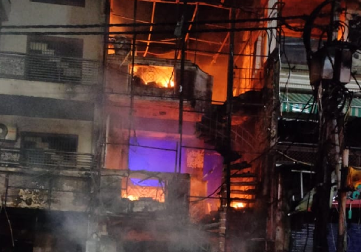 Incendio en un hospital infantil en la ciudad de Delhi (India)