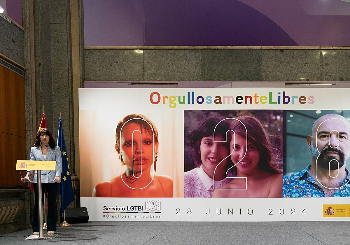 La ministra de Igualdad presenta la campaña del Orgullo LGTBI+ de este año 2024