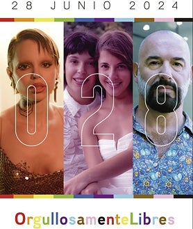 Imagen secundaria 2 - Arriba, Irene Montero en 2022 con su 'Orgullo de país'. Abajo, a la izquierda, entrega de los premios Arcoíris por Ana Redondo el 26 de junio. Y a la derecha, el cartel de 2024. Con el mismo lema. 