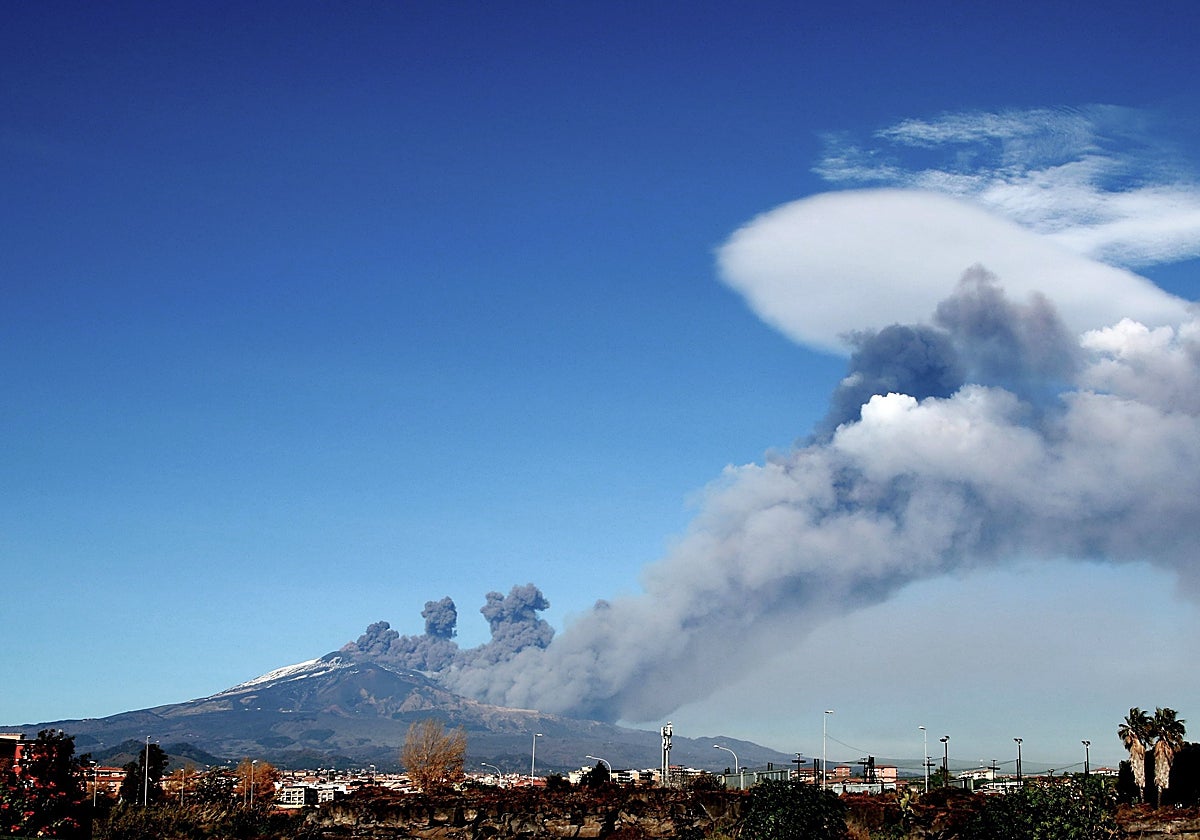El volcán Etna, en plena actividad