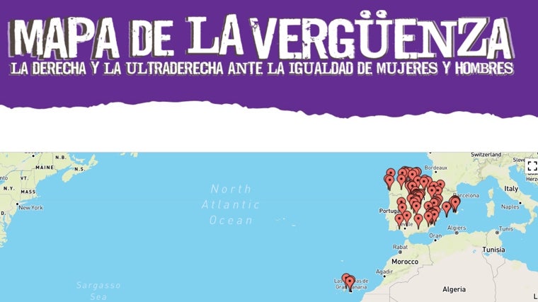 El mapa de la vergüenza, según el PSOE