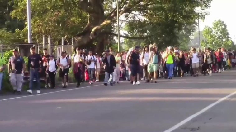 Unos 3.000 de migrantes parten en nueva caravana desde la frontera sur de México
