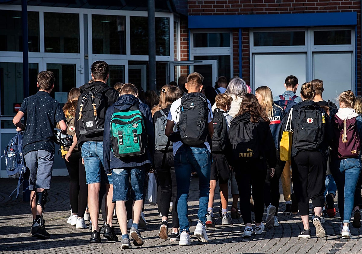 Varios alumnos alemanes entran al instituto