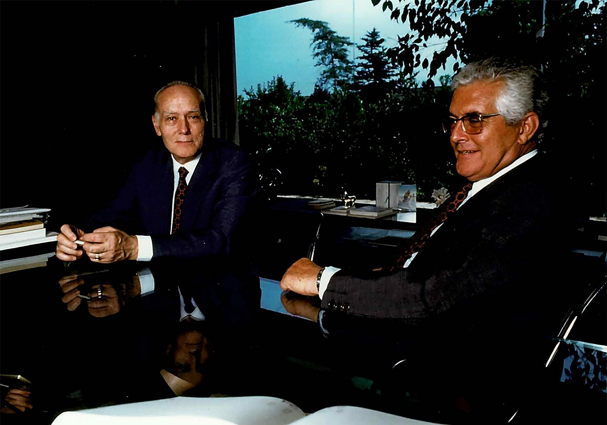 El banquero Luis Valls-Taberner (izqda.) junto a su hermano Javier